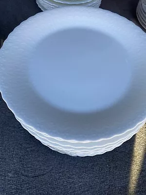 4 White Silk (A7050) Dinner Plates By Mikasa • $84.15