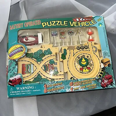 Battery Operated Vehicle Puzzle Play Set 16 Pieces • $25.99