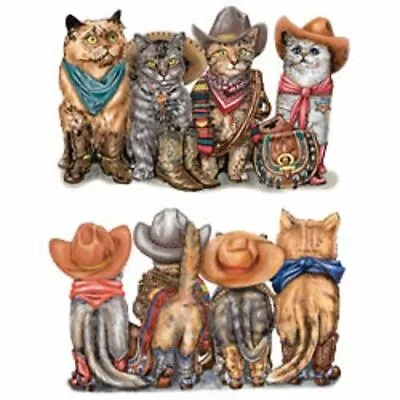 Cowboy Cats T-Shirt 4 Cute Country Kitties In Cowboy Boots Small - 5X • $16.99