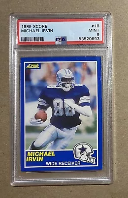 84609479 MICHAEL IRVIN 1989 Score #18 Rookie RC HOF Cowboys PSA 9 • $27