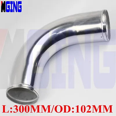 102mm  4  Inch  Aluminum Turbo Intercooler Pipe Piping Tubing L=300MM 90 Degree • $21.93