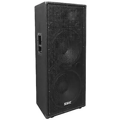 Dual 15  PA/DJ Speaker Cabinet With Titanium Horn Includes Wheel Kit And Handle • $436.99