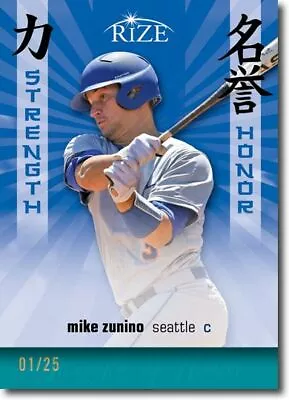 MIKE ZUNINO 2012 Rize Rookie BLUE Paragon STRENGTH & HONOR RC #/25 • $9.99