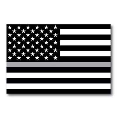 Thin Silver Line American Flag Magnet Decal 4x6 Heavy Duty For Car Truck SUV - I • $7.99