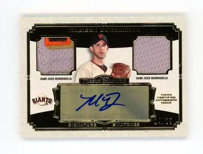 MADISON BUMGARNER 2013 Topps Museum Signature Gold Auto Dual Jersey Patch 14/25 • $69.99