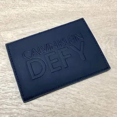 CALVIN KLEIN Defy - Card Holder Pouch / Slim Wallet - Navy Blue - Brand New • £5.99