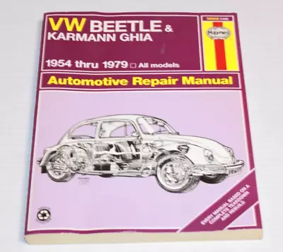 Haynes VW Beetle & Karmann Ghia 1954 Thru 1979 Repair Manual • $14.99