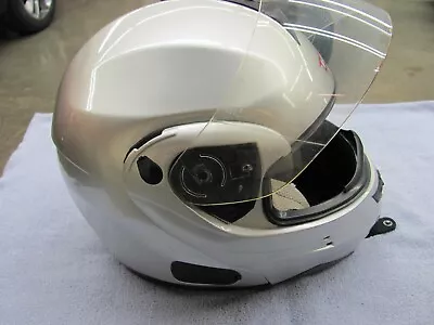 Vega Technical Gear Summit 3.0 Flip-Up Modular Motorcycle Helmet Med Silver • $34.99