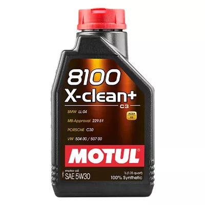 Motul 8100 X-Clean+ 5W30 (1 Liter) 106376 Full Synthetic Engine Oil • $27.70