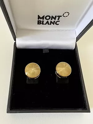 Montblanc Jewellery Etolie Buttom Covers (Cufflinks) Gold Plated White 30929 • $145.40