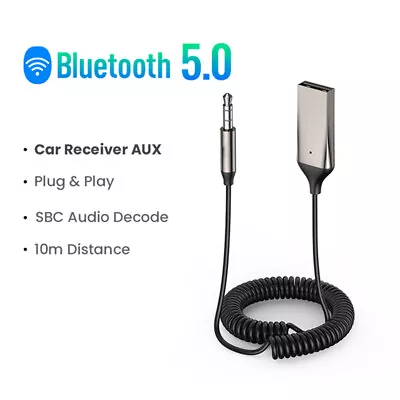 3.5mm Aux Bluetooth 5.0 Audio Receiver Car USB Dongle Cable Adapter Transmitter • $11.99