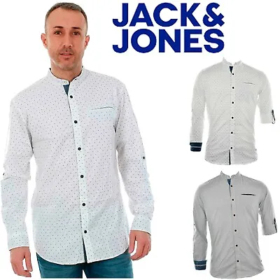 Jack & Jones Mens Long Sleeve Regular Fit Formal Shirts Smart Casual Cotton Top • $31.12