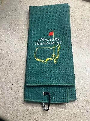 NEW! Green Masters Golf Tournament Towel With Carabiner Clip • $16.95