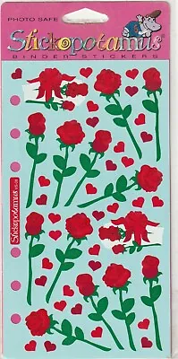 Vintage Sticko Flat Stickers VALENTINE'S ROSES LOVE Theme 46784 FAST FREE Ship! • $3.85