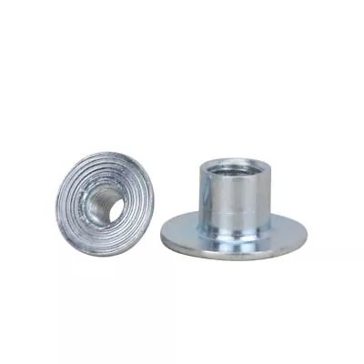 10pcs M6 X 10mm Cold Heading Steel Round Base Weld Nut Insert T Nut Furniture • $11.14