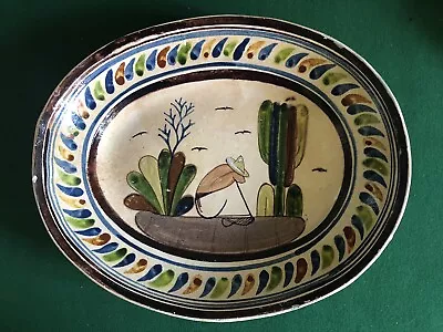 Vintage Tiaquepaque Mexican Pottery Platter • $8