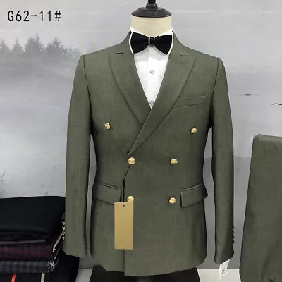 Mens Slim Fit Blazer Pants Suit Sets Party Coat Formal Business Outwear Wedding • $91.51