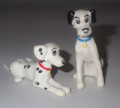 Disney 101 DALMATIANS Pongo & Perdita PVC Miniature Figurines Applause Vintage • $9.99