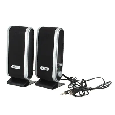 2pcs Mini Wired USB Power Computer Speakers Stereo 3.5mm Jack For PC Laptop • $12.25