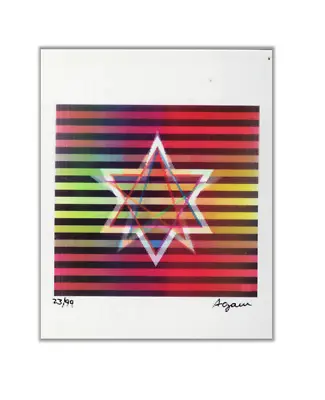  Yaacov Agam Original Lithograph Print Signed Modern Op Art Vasarely  • $900