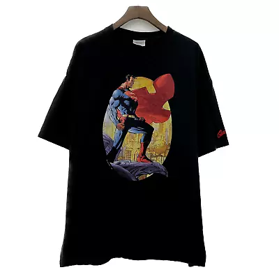 Superman DC Comics Graphitti Superhero Vintage Graphic T-shirt Size XL Black 90s • $48.99