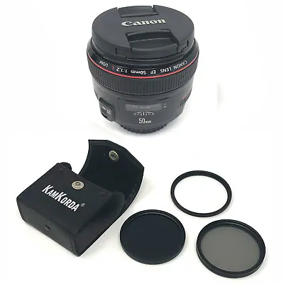 Canon EF 50mm F1.2 L USM + Lens Filter Kit 72mm - UK NEXT DAY DELIVERY • £1057