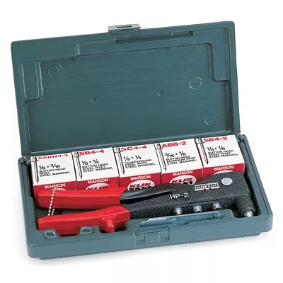 Marson 39001 Marson HP2 Riveter Rivet Gun Kit In Case With Klik Fast Rivets • $77.19