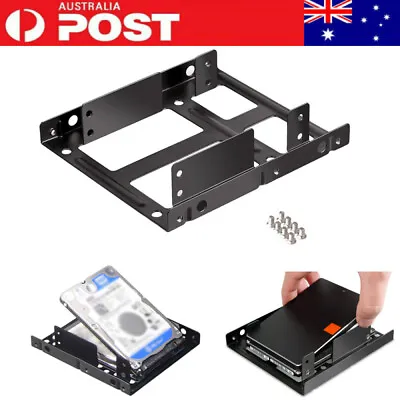 $17 • Buy 2.5 Inch To 3.5 Inch SSD HDD Adapter Rack Solid State Drive SSD Mounting Bracket