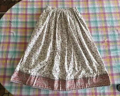 Vintage Vera Bradley Pocketed Skirt Beige Hemmed At Bottom • $35