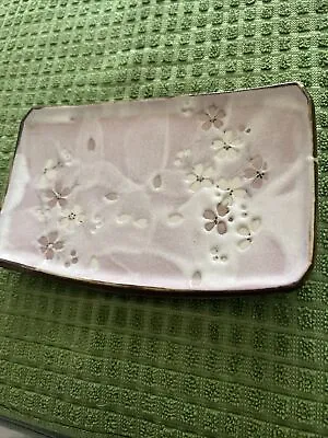 Rectangle Pink Cherry Blossom Plate • $22