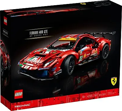 LEGO TECHNIC 42125 Ferrari 488 GTE 'AF Corse #51' BRAND NEW Use Code HERE15 • $314