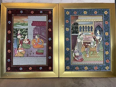 2 Pieces Mughal Miniature Art & Painting Love Scene Art Of Mughal Empire • $100