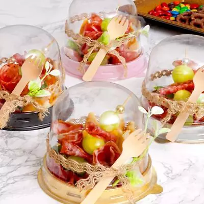 Charcuterie Dome Containers Cups With Mini Wooden Forks For Food Favor Dessert • $75