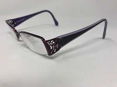 KOALI MOREL FRANCE Eyeglasses Frame 6561K 48-18-135 Half Rimless Purple B770 • $22.50