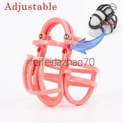 Adjustable Chastity Device Lightweight Male Chastity Cage Lock  Belt Ring • £31.09