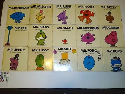 Vintage Lot Of 17 Of  Mr. Men Books In Various Conditions. • $9.89