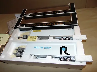 K Line O 2 Unit Jb Hunt + Rock Island  Railmate Intermodal Trailer Set+ Box  #3 • $175