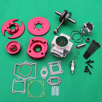 CNC 53cc Big Bore Cylinder Piston Crankshaft For 49cc Mini Dirt Bike Pocket Bike • $69.88