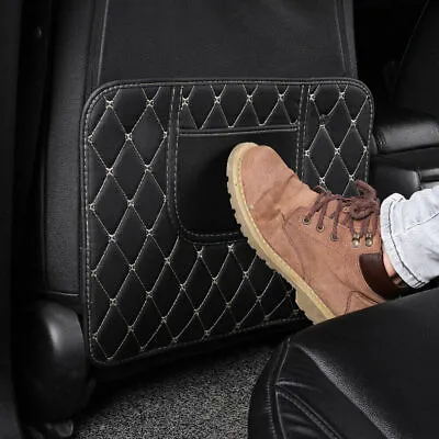 1x Auto Back Seat Anti Kick Pad Mat Half-size PU Leather Cover Car Accessories • $16.37