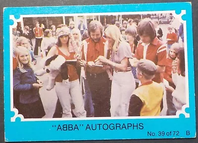 1976 Scanlens ABBA Trading Card No 39(Blue Set)(LotE1123N3)Free Postage • $9.95