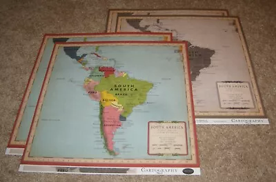 Carta Bella 12x12 Double Sided Scrapbook Papers(4) ~ Travel Map...South America • $2.99