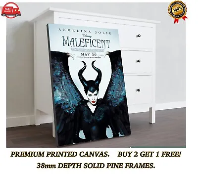 Maleficent Classic Movie Large CANVAS Art Print Gift A0 A1 A2 A3 A4 • $78.33