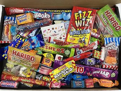 Retro Sweets Gift Box Candy Hamper 50 Piece Pick N Mix Chews • £9.99