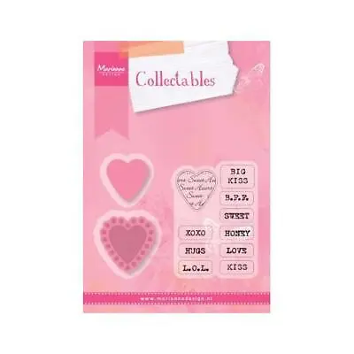 Marianne Design Cutting Dies & Clear Stamps - Candy Hearts COL1307 • £4.99