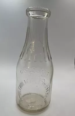 Vintage TWIN MAPLE FARM Quart  Milk Bottle Saxonville MA Mass. • $10