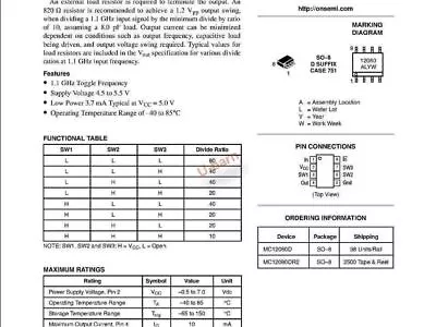 Mc12080d Sop-8mecl Pll Components 10/20/40/80 #e3 • $7.57