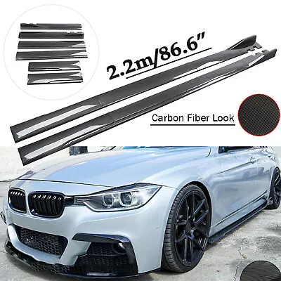 86.6“ Carbon Fiber Side Skirt Rocker Panel Splitter Lip For F30 E92 E90 E36 E30 • $79.99