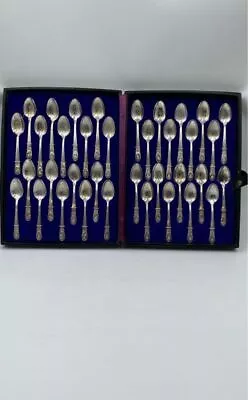 Vintage Wm Rogers PresidentIal Commemorative Spoons Set Of 36 With Case • $9.99