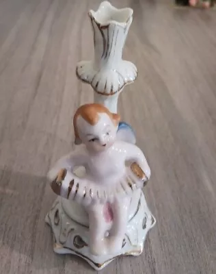 Vintage Porcelain Cherub Angel Figurine Bud Vase Occupied Japan • $20