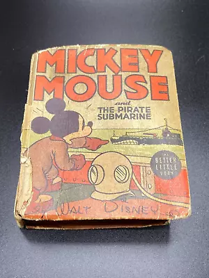 Vtg. MICKEY MOUSE AND THE PIRATE SUBMARINE BOOK 1939 • $12